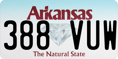 AR license plate 388VUW