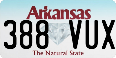 AR license plate 388VUX