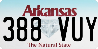 AR license plate 388VUY