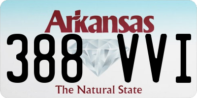 AR license plate 388VVI