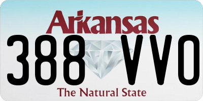 AR license plate 388VVO