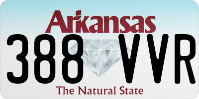 AR license plate 388VVR