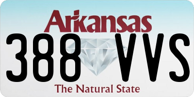 AR license plate 388VVS