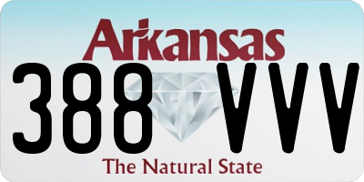 AR license plate 388VVV