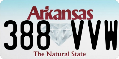 AR license plate 388VVW