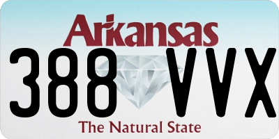 AR license plate 388VVX