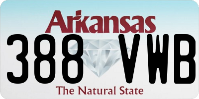 AR license plate 388VWB