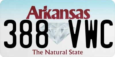 AR license plate 388VWC