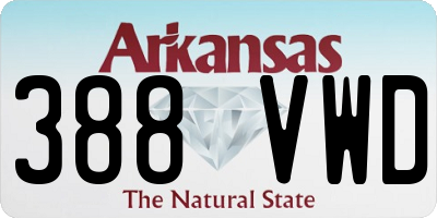 AR license plate 388VWD