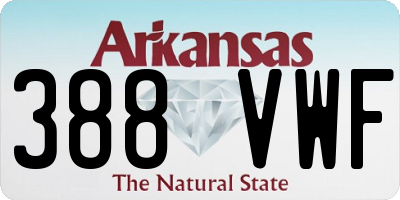 AR license plate 388VWF