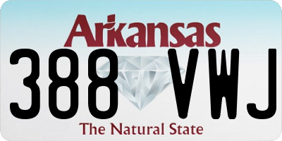AR license plate 388VWJ