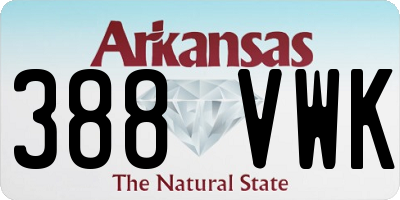 AR license plate 388VWK