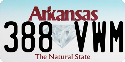 AR license plate 388VWM