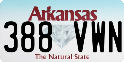 AR license plate 388VWN