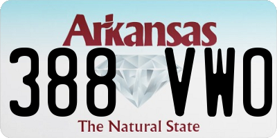 AR license plate 388VWO