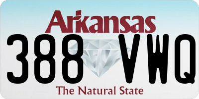 AR license plate 388VWQ