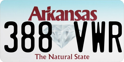 AR license plate 388VWR
