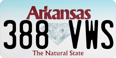 AR license plate 388VWS
