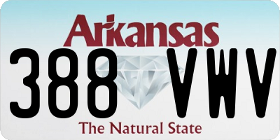 AR license plate 388VWV