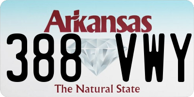 AR license plate 388VWY