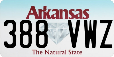AR license plate 388VWZ