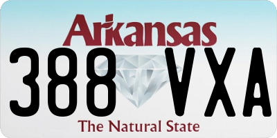 AR license plate 388VXA