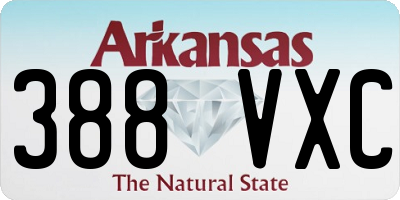 AR license plate 388VXC
