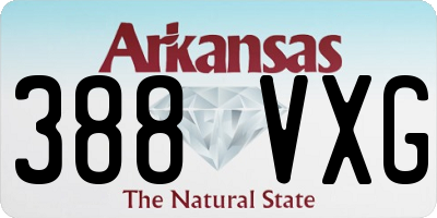 AR license plate 388VXG