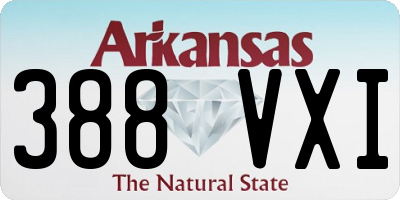 AR license plate 388VXI