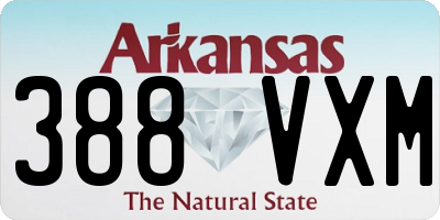 AR license plate 388VXM