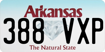AR license plate 388VXP