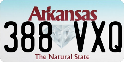 AR license plate 388VXQ