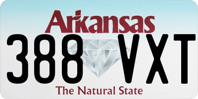 AR license plate 388VXT
