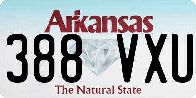 AR license plate 388VXU