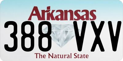 AR license plate 388VXV