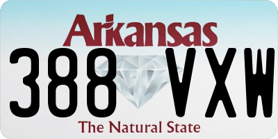 AR license plate 388VXW