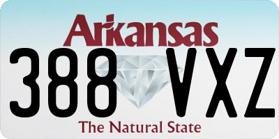 AR license plate 388VXZ