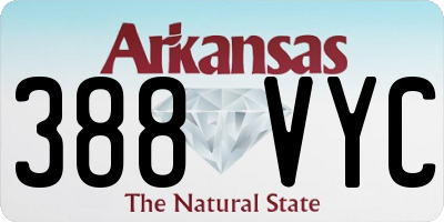 AR license plate 388VYC