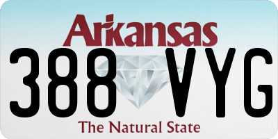 AR license plate 388VYG