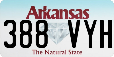 AR license plate 388VYH