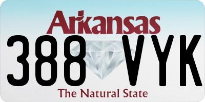 AR license plate 388VYK
