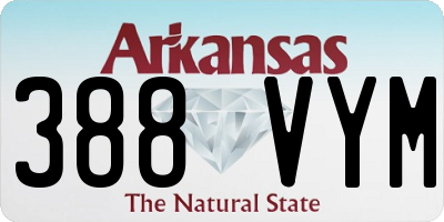 AR license plate 388VYM