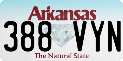 AR license plate 388VYN