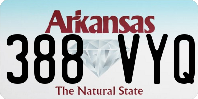 AR license plate 388VYQ