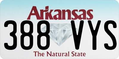 AR license plate 388VYS