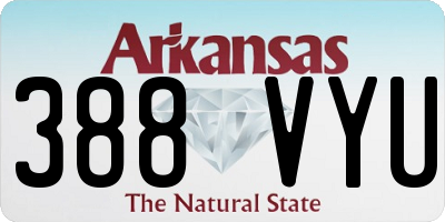 AR license plate 388VYU