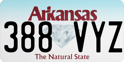 AR license plate 388VYZ
