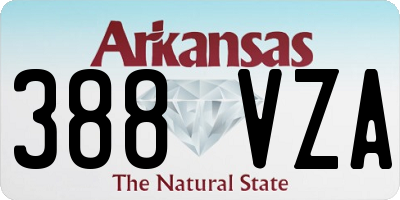 AR license plate 388VZA