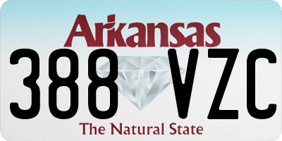 AR license plate 388VZC