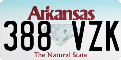 AR license plate 388VZK